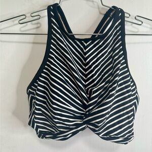 Kona Sol Striped Bikini Top ~ Size M